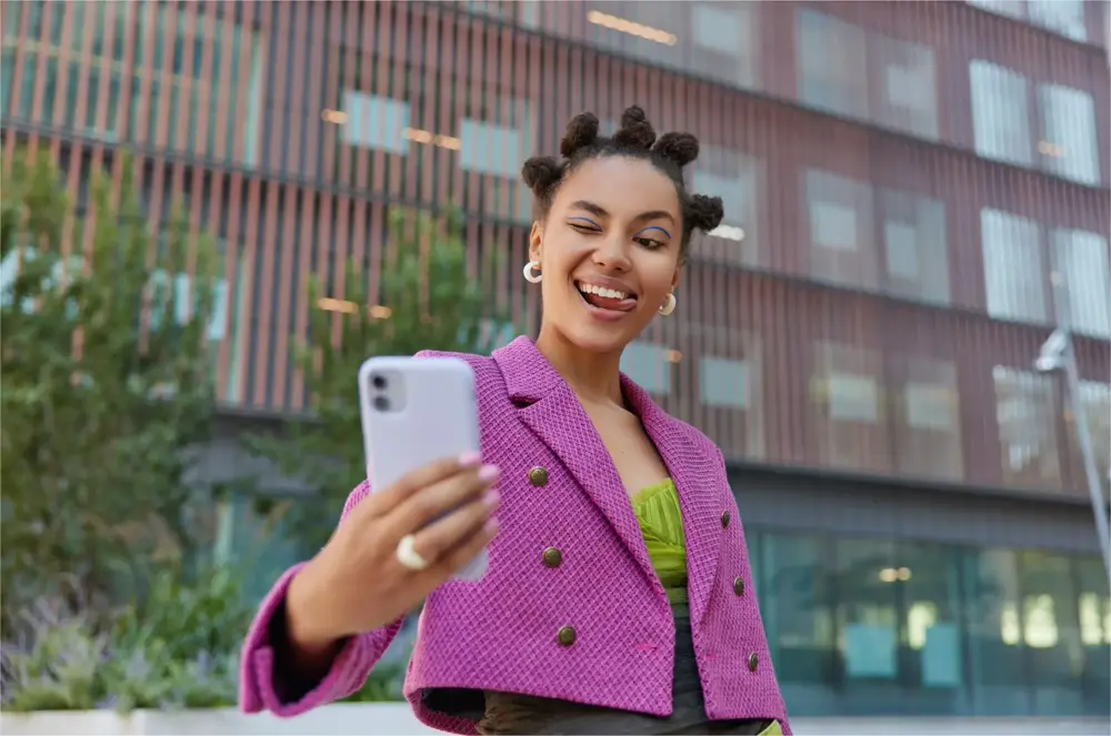 Girl taking a selfie