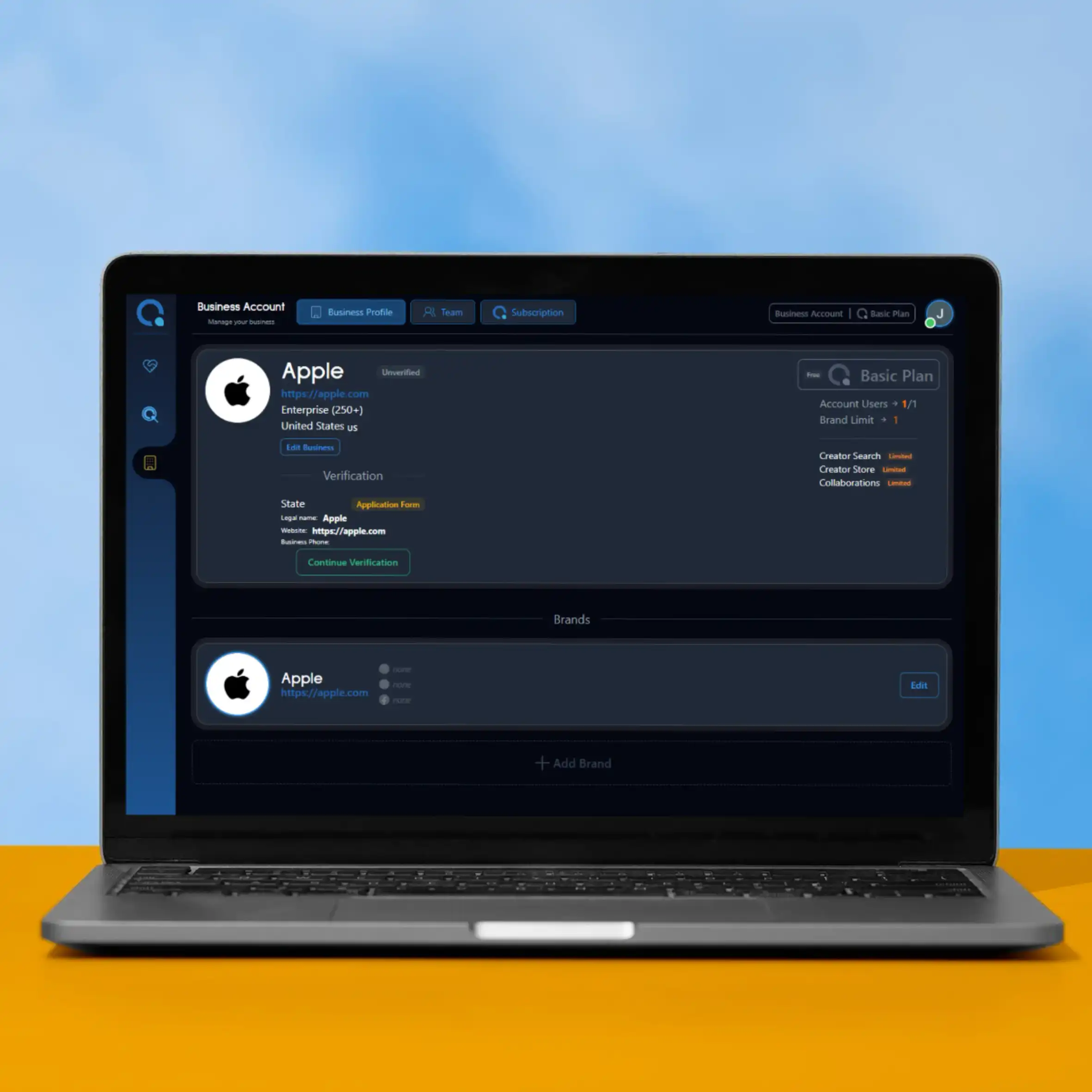 Image of Webfluential Dashboard