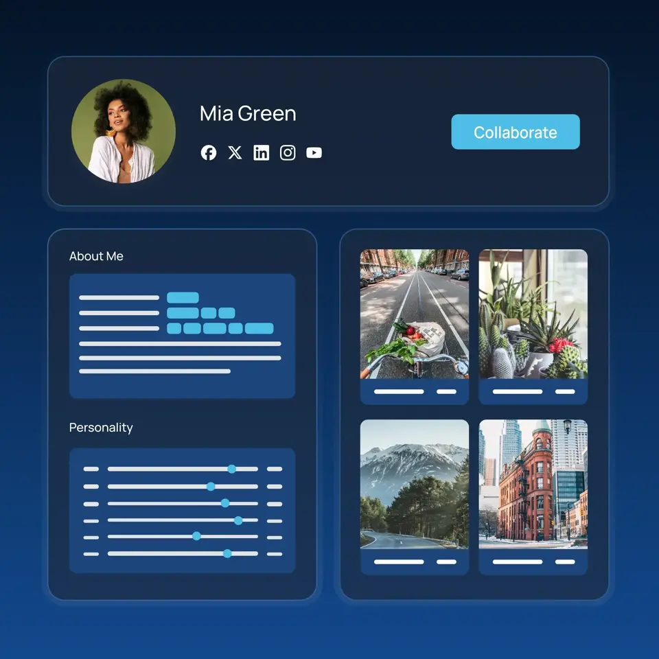 Vector showing a simplified layout of the media kit